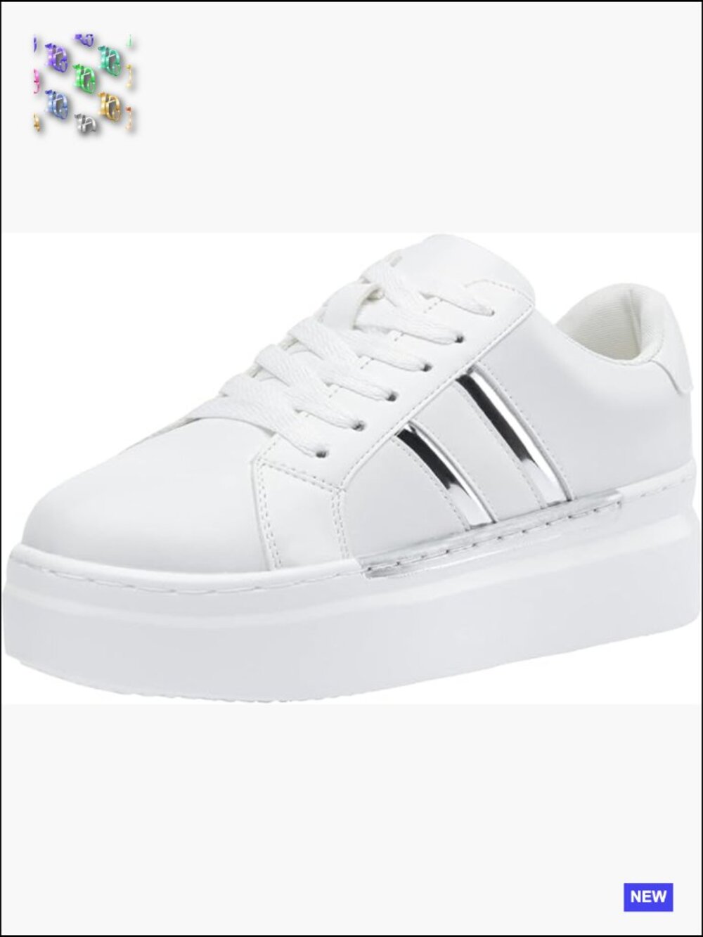 Platform Chunky Sneakers Lace-Up Casual Comfort Lightweight Trendy Walking Shoes